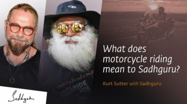 What does motorcycle riding mean to Sadhguru?