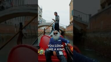 Sadhguru Takes a Gondola Ride In Venice and Playfully Punches a Panda!
