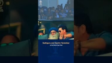Sadhguru and sachin tendulakar at the world cup final #cwc23  #INDvAUS #sachintendulkar #worldcup