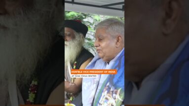 Sadhguru Drives the Hon'ble Vice President of India in a Golf Cart